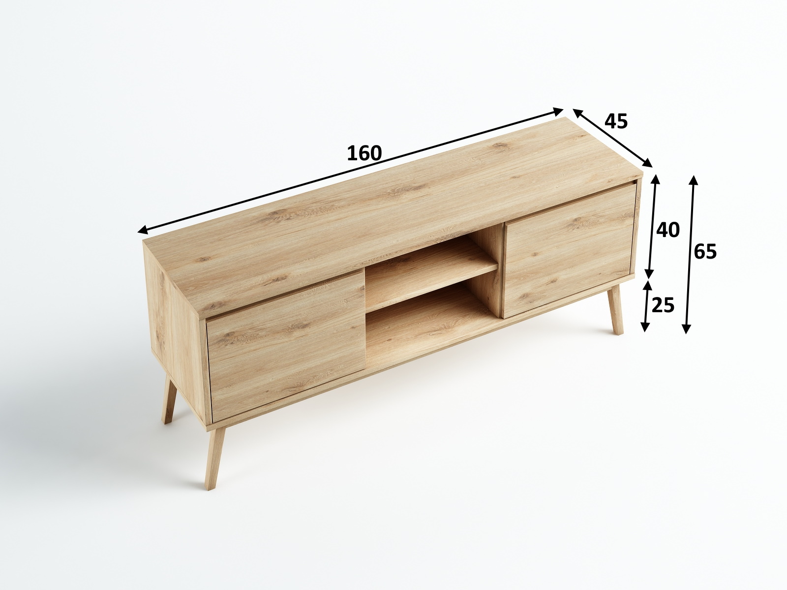 Komoda Madryt RAL dziki dąb 210x85x45