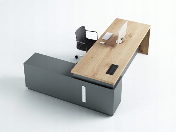 Biurko narożne PREMIUM Madryt MB-05 duże PRZESTRONNE # DĄB olejowany + MDF - obrazek 5