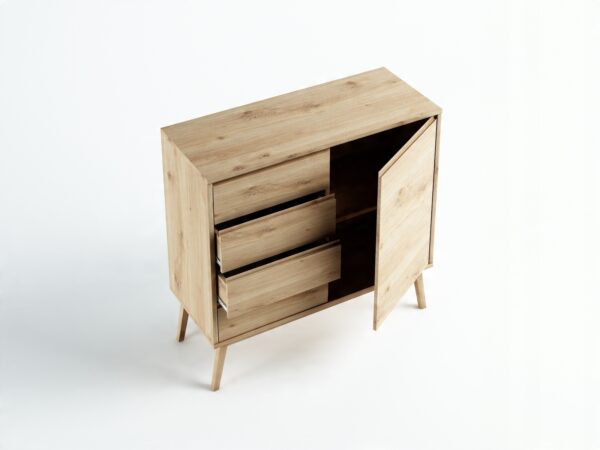 Komoda Madryt 110x105x45 DZIKI DĄB RUSTIKAL OLEJOW - obrazek 3