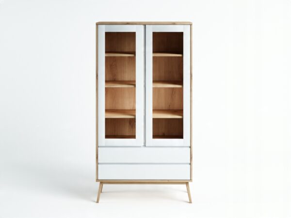 Witryna W-2R Madryt 80x200x45 DZIKI DĄB RUST OLEJ - obrazek 2