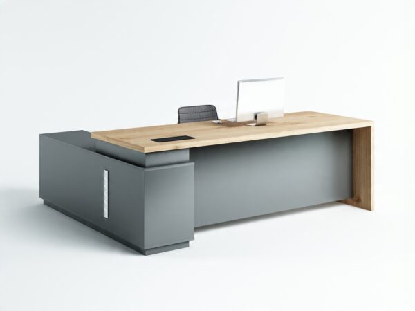 Biurko narożne PREMIUM Madryt MB-05 duże PRZESTRONNE # DĄB olejowany + MDF - obrazek 6