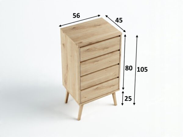 Komoda Madryt FRONTY RAL 56x105x45 DZIKI DĄB - obrazek 4