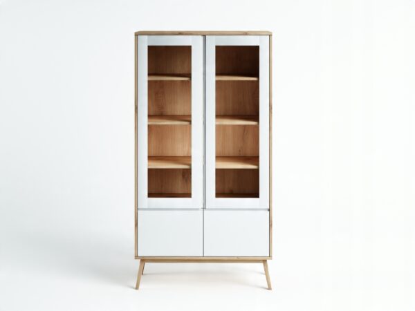 Witryna W-1R Madryt 80x200x45 DZIKI DĄB RUST OLEJ - obrazek 2