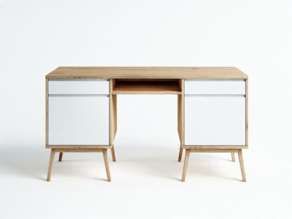 Biurko B1R Madryt FRONTY RAL 160x77x60 DZIKI DĄB - obrazek 2