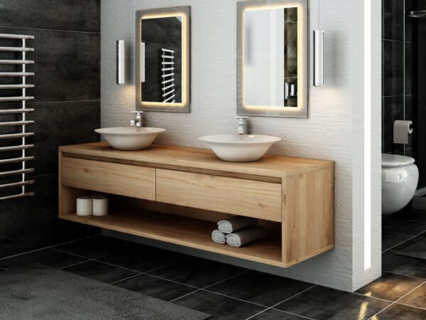 Szafka wisząca komoda DĘBOWA olej drewno PREMIUM 120cm PRODUCENT - obrazek 5