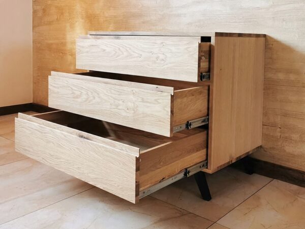 Komoda DĘBOWA lite drewno 90x80x50cm - PRODUCENT - obrazek 4